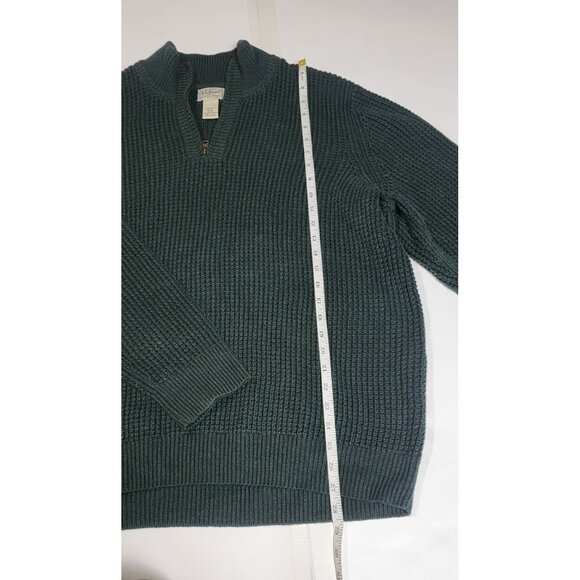 L.L. Bean Green Ribbed Pullover Sweater Size XL - Picture 6 of 8